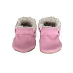 Moccs Tela Rosa - SUELA CUERO / BORREGUITO