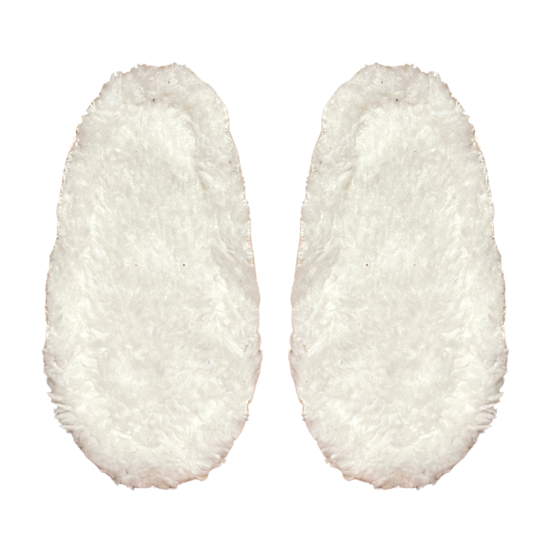 Moccs Tela Estrellas – TALLA 1 / SUELA CUERO / BORREGUITO